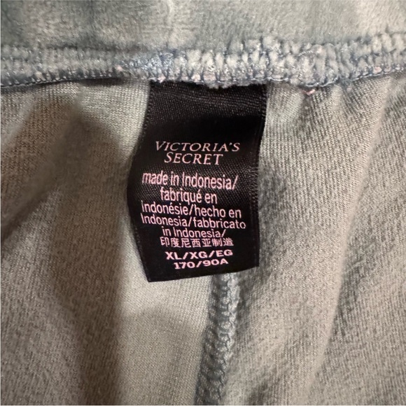 Victoria’s Secret Velour Joggers XL Sage Green Lounge Pants Soft Cozy Athleisure - Picture 4 of 5